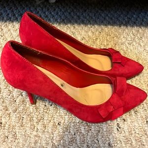 Red Swade heels